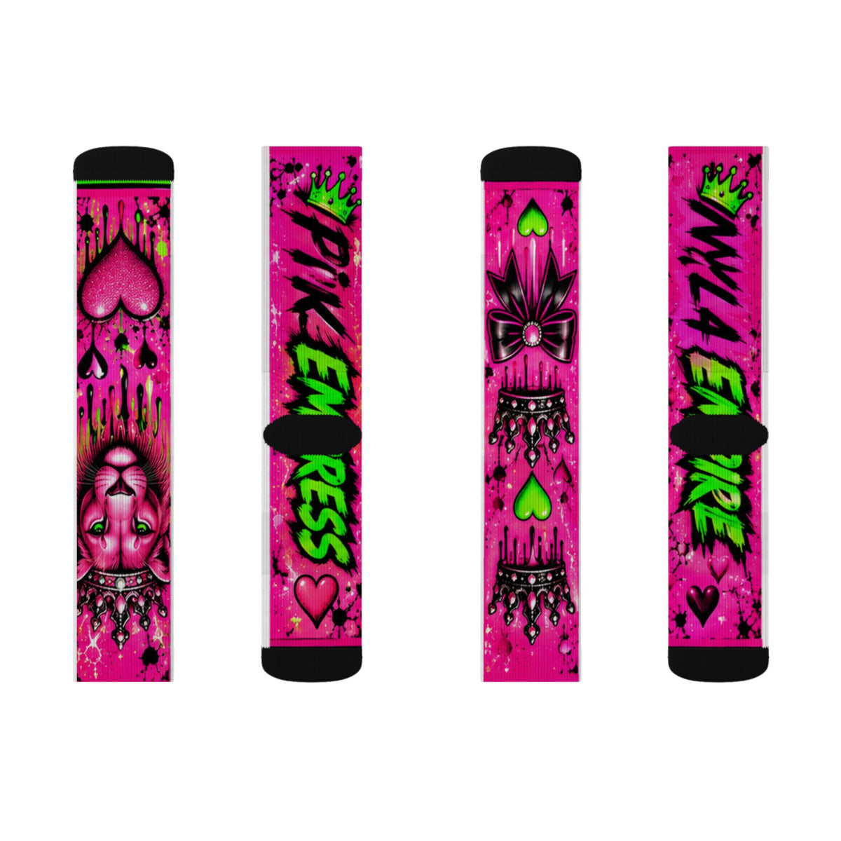 Pink Royal Lion Socks