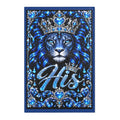 Blue Crowned Lion 'His' Area Rug — Royal Heart Decorative Floor Mat
