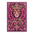 Pink Crowned Lion Area Rug — “Hers” Decorative Bedroom Accent