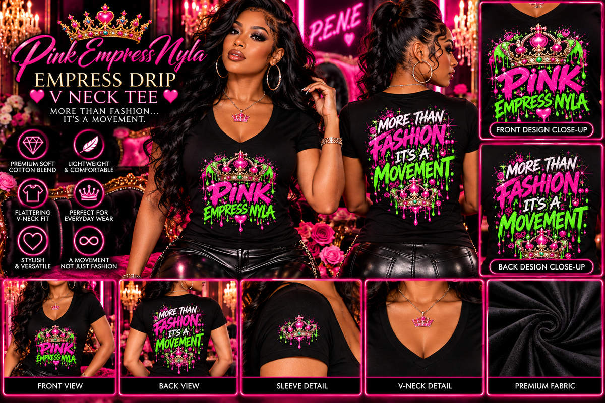 Empress Drip V Neck Tee