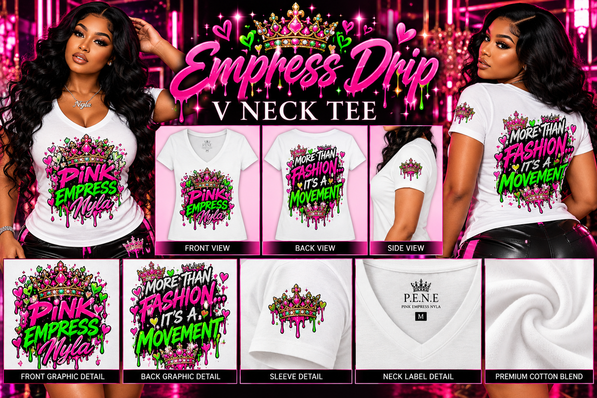 Empress Drip V Neck Tee