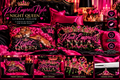 Pink Empress Lumbar Pillow — 'Night Queen' Gemstone Crown Decorative Pillow
