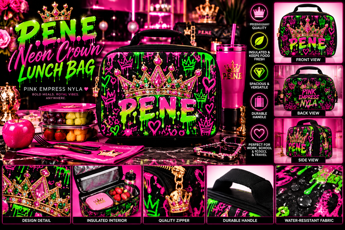 P.E.N.E Neon Crown Lunch Bag