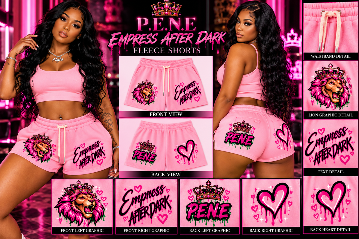 P.E.N.E EMPRESS AFTER DARK FLEECE SHORTS