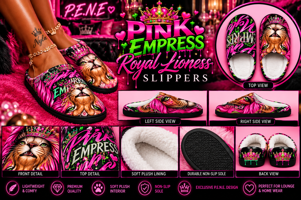 Pink Empress Royal Lioness Slippers